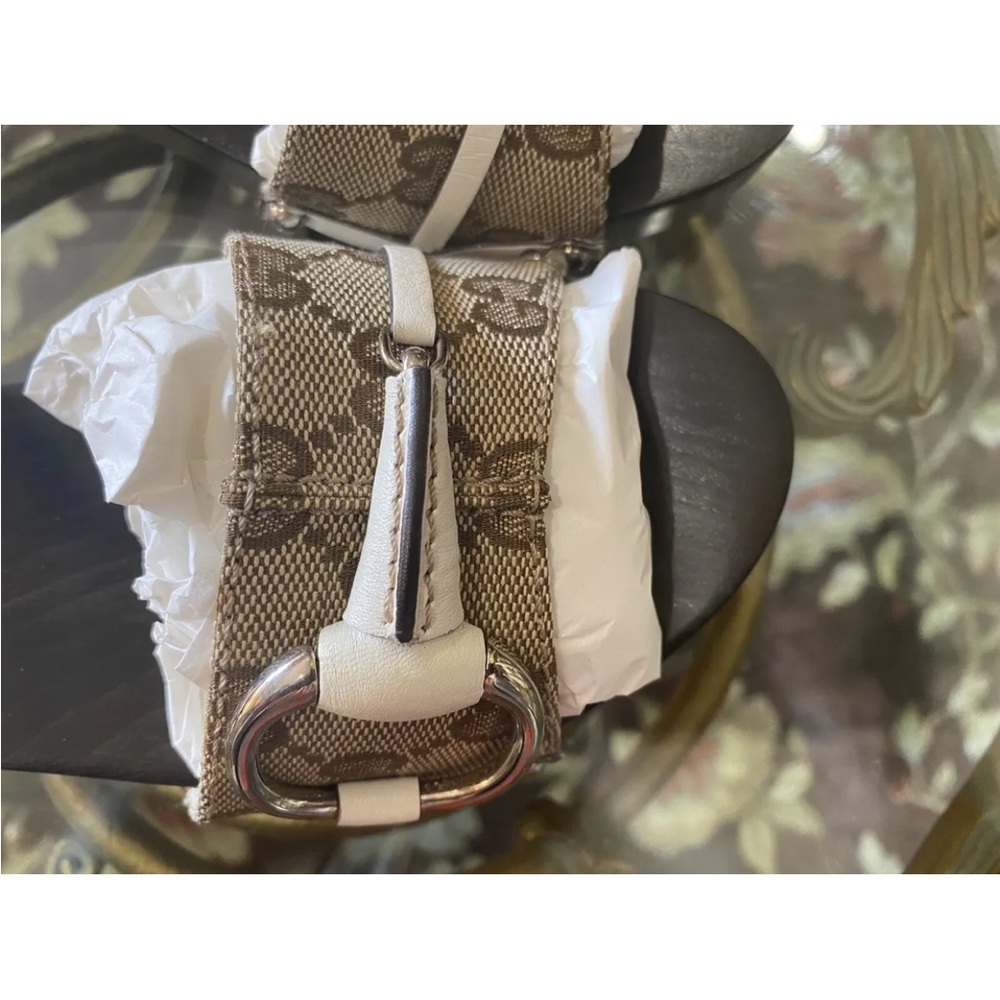 Vintage Gucci GG canvas horsebit wooden sandal. Size 35.5 - Picture 3 of 16